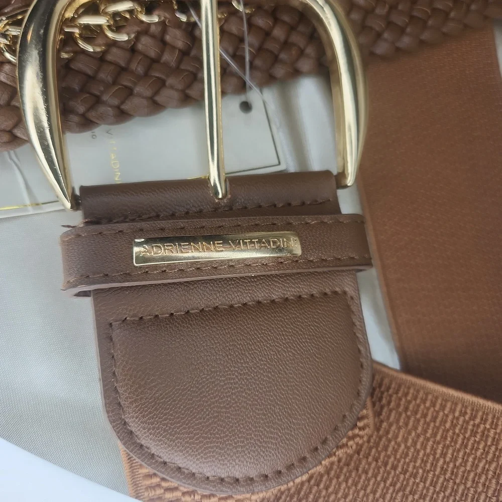 Adrienne Vittadini NWT Gold Tone Hardware 2X Belt - Picture 5 of 7